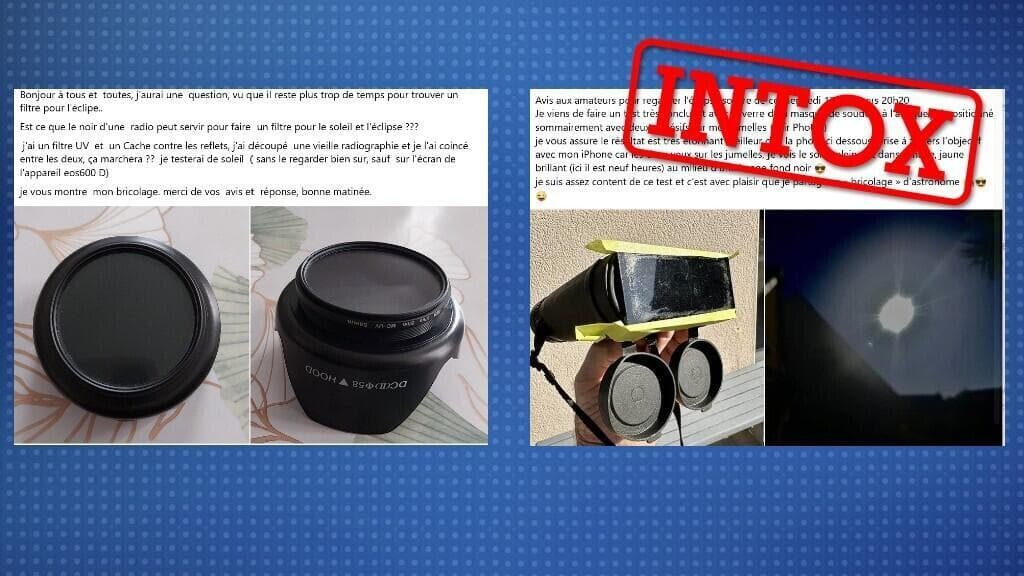 Films radio, masque de soudeur… Pourquoi bricoler une protection pour regarder l’éclipse est dangereux